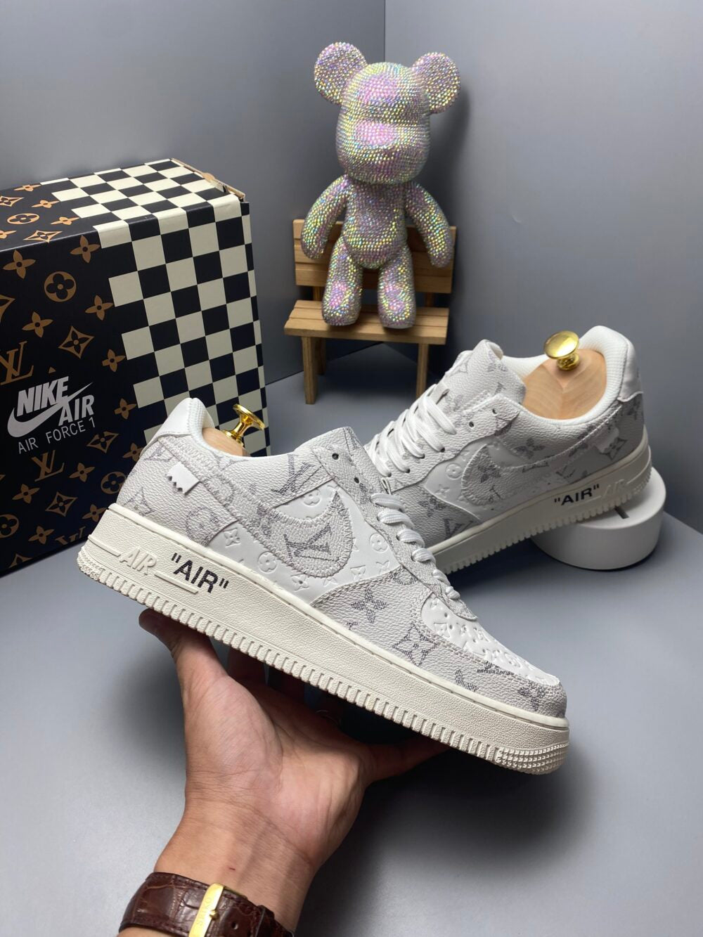 LV x NK AF1 Frost White Luxe Edition (Custom)
