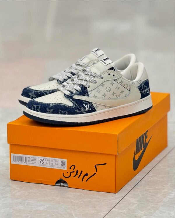 LV x NK AJ1 Low “Monogram Denim” (Custom)