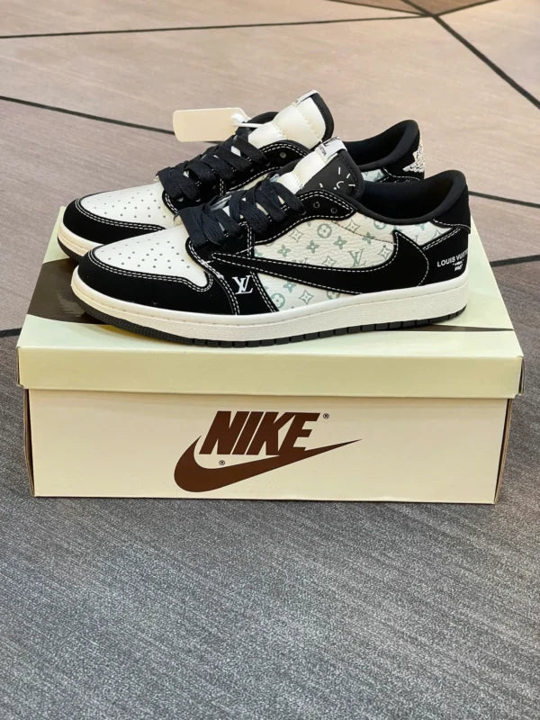 LV x NK AJ1 Low “Panda Monogram” (Custom)