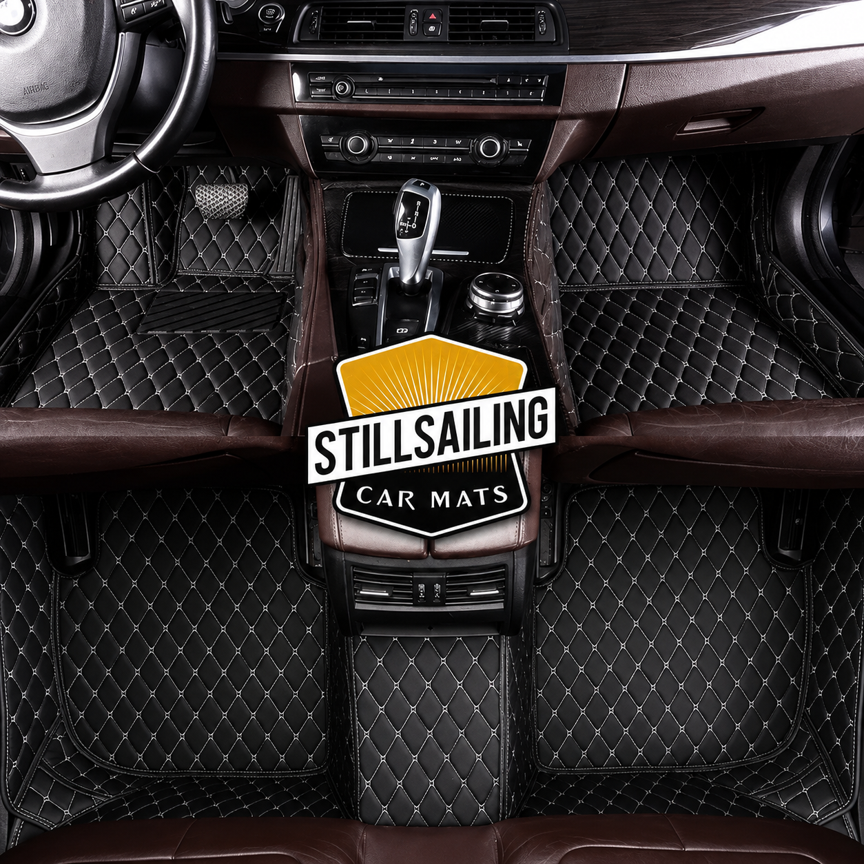 Black & Beige Car Mats